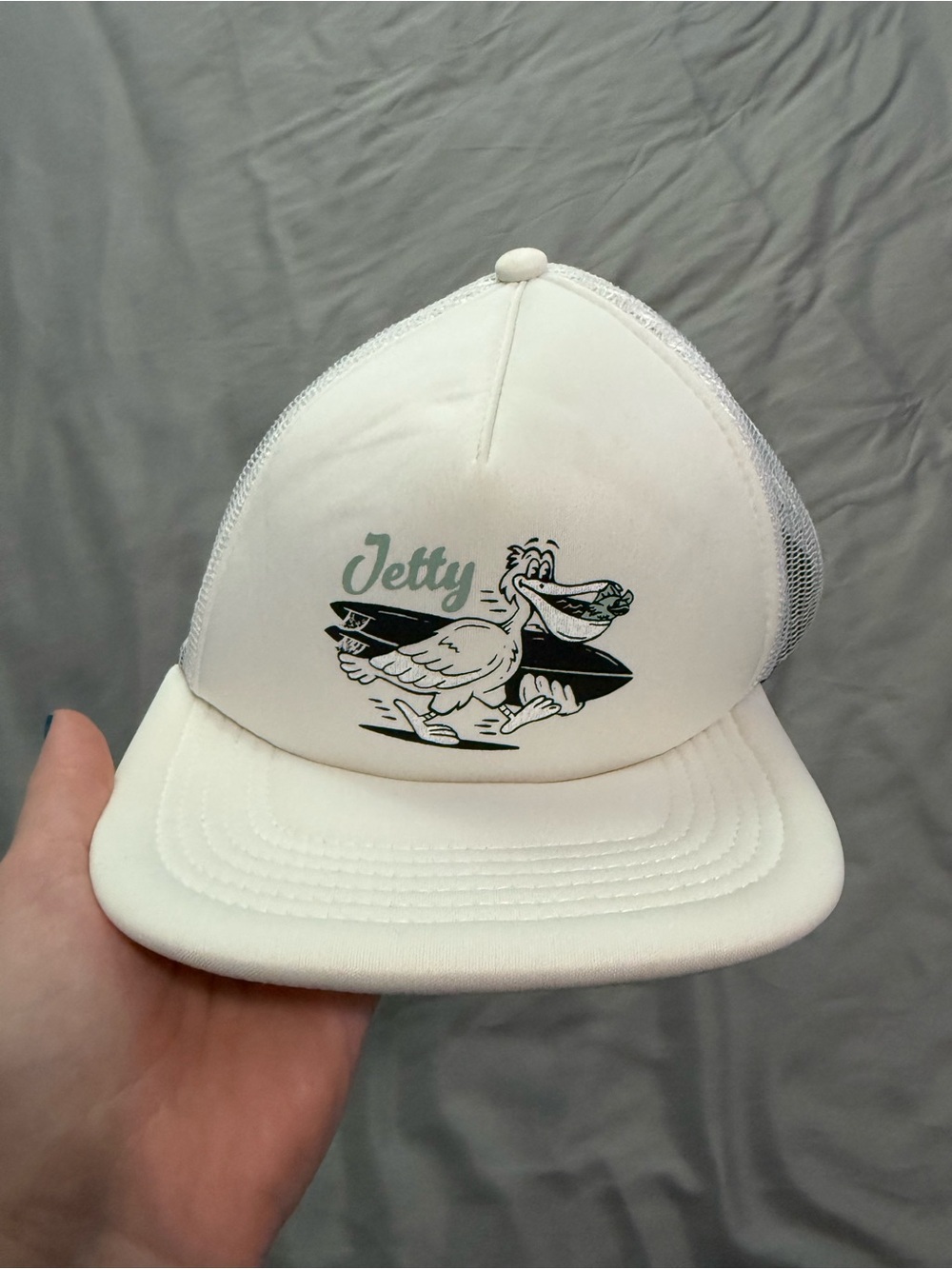 Jetty White Pelican Trucker Hat
